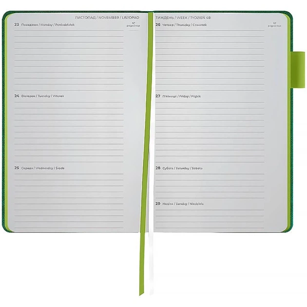 Еженедельник датирован 2026 Axent Partner Soft Muse 125*195 мм 192 страницы зеленый (8527-26-2-A) - Фото 5 Еженедельник датирован 2026 Axent Partner Soft Muse 125*195 мм 192 страницы зеленый (8527-26-2-A) - изображение 5