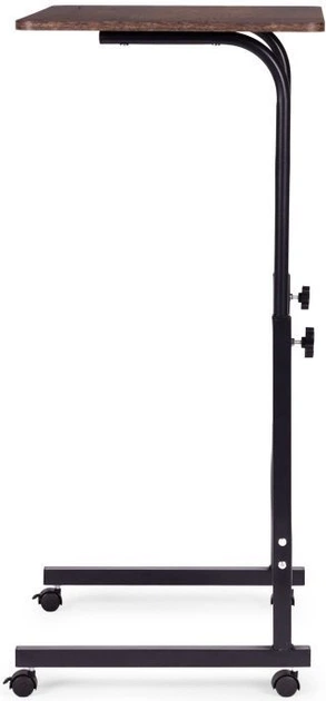 Mobilny stolik boczny ModernHome by Multistore regulowany 60 x 89 x 40 cm TH-LD-7-16 Postarzany orzech (5905817011124) - obraz 4