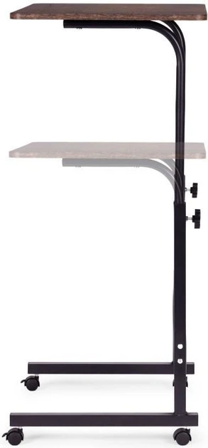 Mobilny stolik boczny ModernHome by Multistore regulowany 60 x 89 x 40 cm TH-LD-7-16 Postarzany orzech (5905817011124) - obraz 5