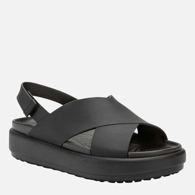 Sandały damskie na platformie Crocs Brooklyn Luxe Cross Strap 209407-060 36-37 (W6) Czarne - obraz 2
