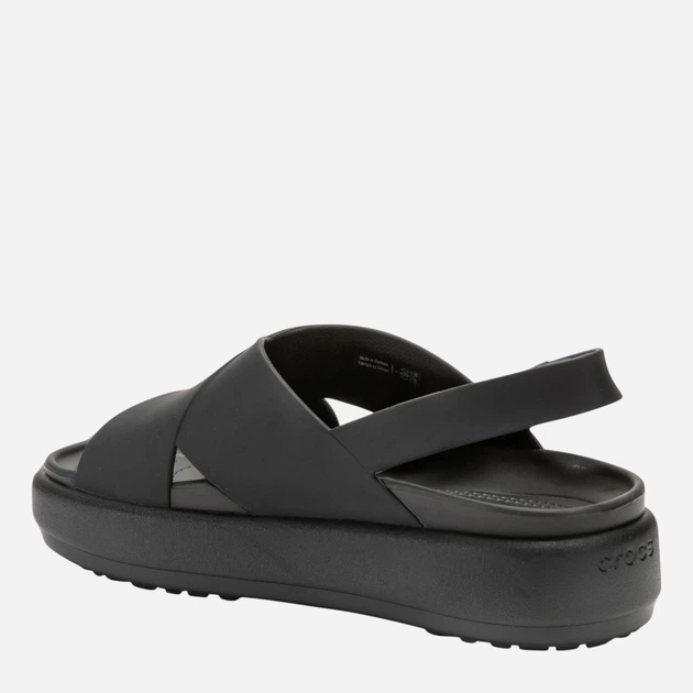 Sandały damskie na platformie Crocs Brooklyn Luxe Cross Strap 209407-060 36-37 (W6) Czarne - obraz 3