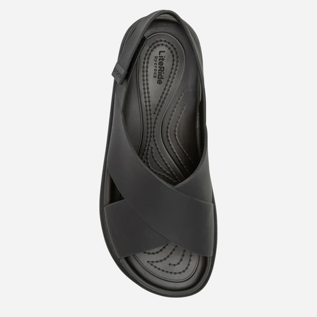 Sandały damskie na platformie Crocs Brooklyn Luxe Cross Strap 209407-060 36-37 (W6) Czarne - obraz 5