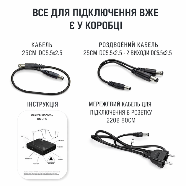 Міні ДБЖ джерело безперебійного живлення (UPS) 36Вт 20000 мА·год для роутера та ONU - изображение 4