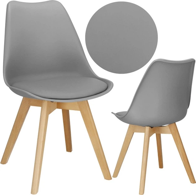 Krzesło do kuchni i salonu Springos Verde DC0017 Szare (5907719469997) - obraz 6