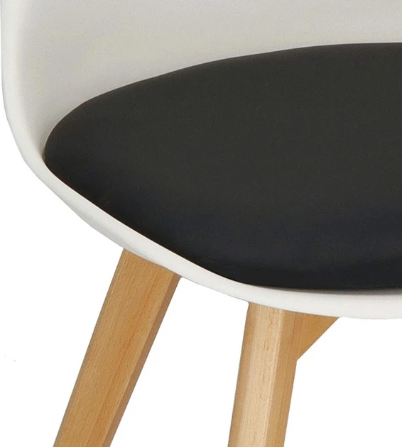 Krzesło do kuchni i salonu Springos Verde DC0018 Biało-czarne (5907719470009) - obraz 9