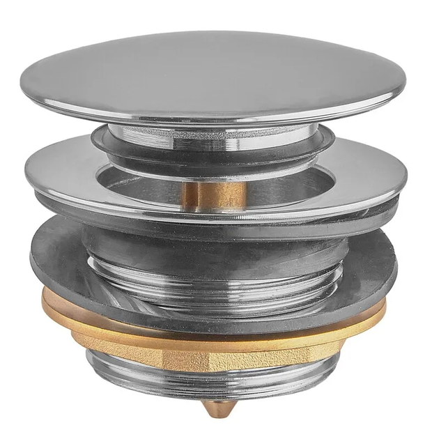 Донний клапан для ванної Koer PW-05-01 1 1/2'' (кнопка) (Колір хром) (KR3406) ( 18551 ) - изображение 9
