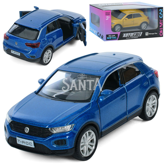 Машина метал Volkswagen T-Roc 2018 синя 1:37 інерція 11,5*5,5*4,5 см (AS-3115) - зображення 3