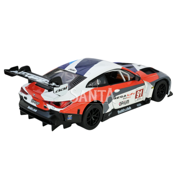 Машина металл BMW M4 GT3 Sport БМВ Автопром синяя 1:24 свет звук открыв двери 21*9*5,5 см (68282A(B)) - изображение 4