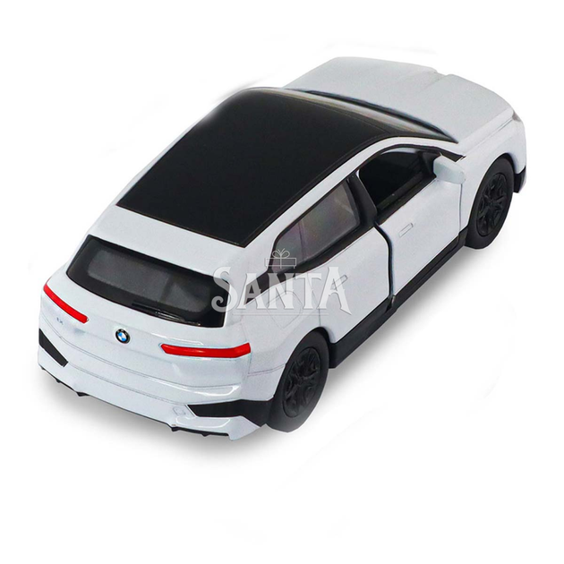 Машинка металл BMW iX БМВ 1:43 белый открывающиеся двери инерция 6*12*4см (250380W) - изображение 6