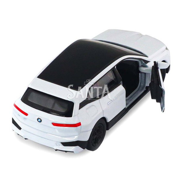 Машинка металл BMW iX БМВ 1:43 белый открывающиеся двери инерция 6*12*4см (250380W) - изображение 8