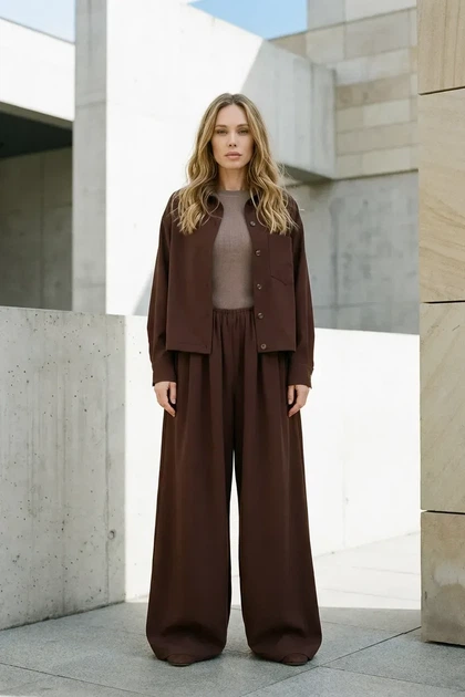 Штаны шаровары Oversize. Шоколад - Фото 6 Штаны шаровары Oversize. Шоколад - изображение 6