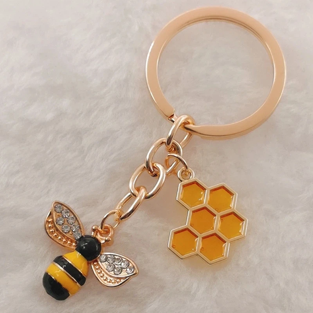 Брелок Bee Пчела сотая шмель в виде пчелы золотистый - Фото 3 Брелок Bee Пчела сотая шмель в виде пчелы золотистый - изображение 3