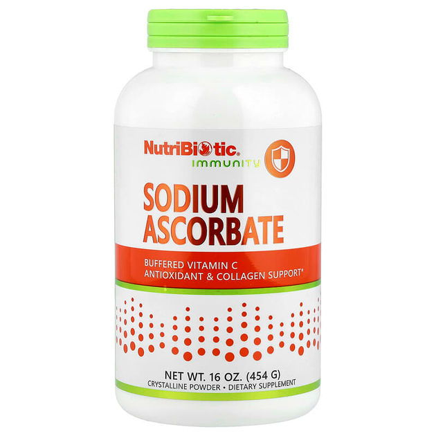 Буферизований вітамін С NutriBiotic, Immunity "Sodium Ascorbate" кристалічний порошок аскорбат натрію, антиоксидант для імунної системи та кровоносних судин, без смакових добавок, 1250 мг (454 г / 16 унцій) - Фото 1 Буферизований вітамін С NutriBiotic, Immunity "Sodium Ascorbate" кристалічний порошок аскорбат натрію, антиоксидант для імунної системи та кровоносних судин, без смакових добавок, 1250 мг (454 г / 16 унцій) - зображення 1