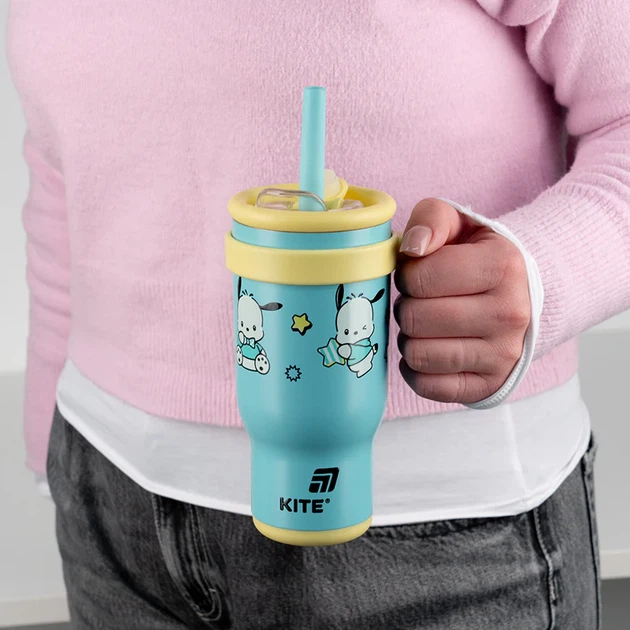 Термокухоль з трубочкою Kite Pochacco 530 мл Зелений (PC25-1266) - Фото 10 Термокухоль з трубочкою Kite Pochacco 530 мл Зелений (PC25-1266) - зображення 10