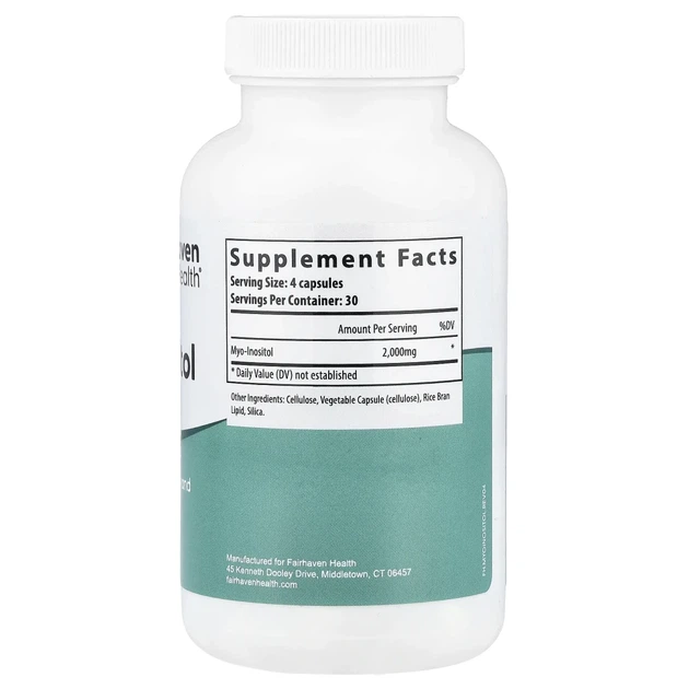 Міо-інозитол Fairhaven Health (Myo-Inositol for women and men) 500 мг 120 капсул (FHH-00075) - изображение 2