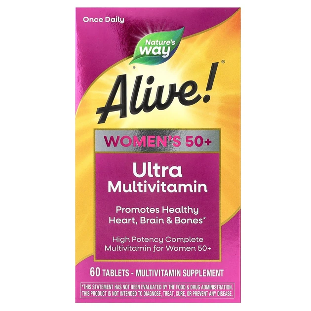 Мультивітаміни для жінок 50+ Nature's Way (Alive! Women's multi-vitamin) 60 таблеток (NWY-15692) - Фото 1 Мультивітаміни для жінок 50+ Nature's Way (Alive! Women's multi-vitamin) 60 таблеток (NWY-15692) - зображення 1