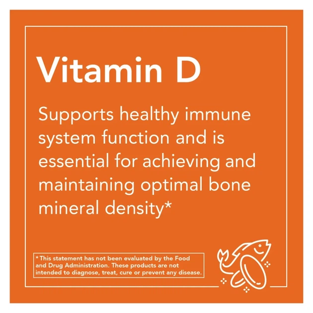 Високоефективний витамин D3 NOW Foods (Vitamin D3) 2000 МО 240 капсул (NOW-00377) - зображення 3