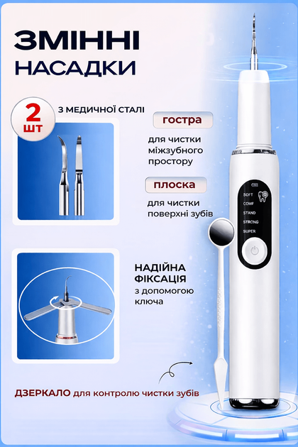 Скаллер для собак ультразвуковой Folem T6, чистка зубного каменя у животных - изображение 6