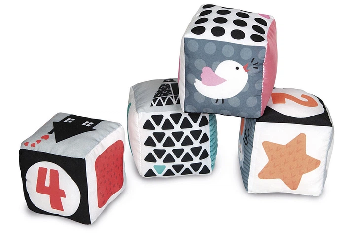 Ігровий набір Clementoni Чорно-білі м'які кубики для активності (8005125173211) - зображення 2