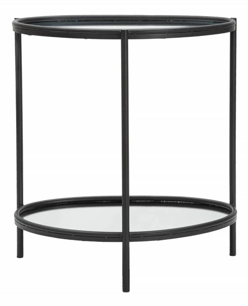 Stolik kawowy Mauro Ferretti 84642 z lustrzanymi blatami 58 x 53 x 37 cm Czarny (8024609347627) - obraz 2