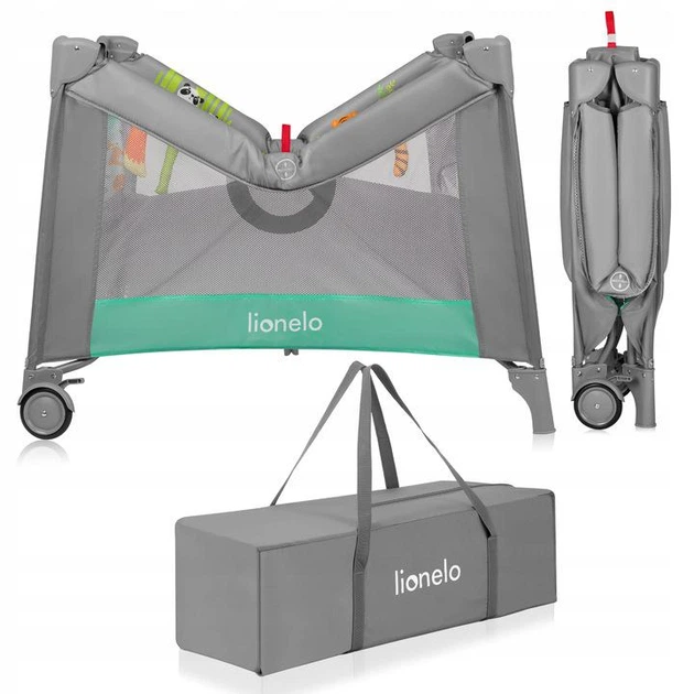 Манеж Lionelo MILLE PLUS GREY GREEN - Фото 5 Манеж Lionelo MILLE PLUS GREY GREEN - изображение 5