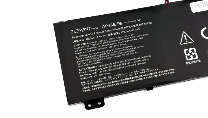 Батарея Elements PRO для ноутбуків Acer Aspire 7 A715-74 Nitro 5 AN515-43 AN517-52 7 AN715-51 Predator Helios 300 PH315-52 Triton 300 PT315-51 14.8V 3620mAh (AP18E7M-4S1P-3600) - изображение 2