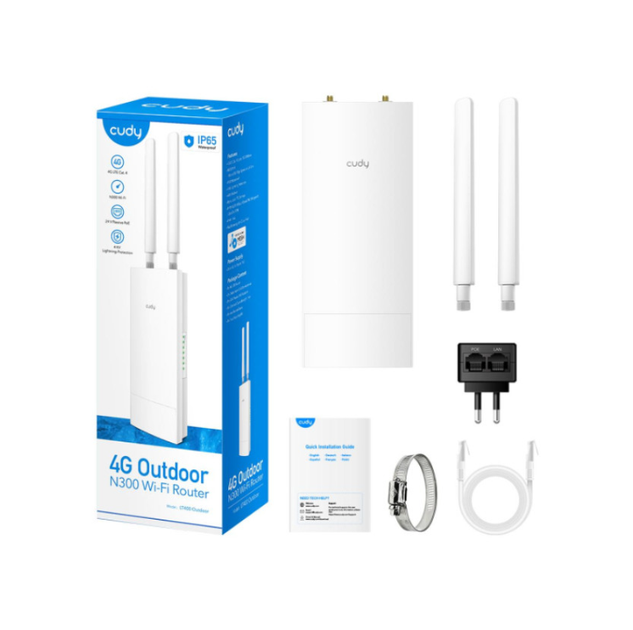 Маршрутизатор Cudy LT400 Outdoor 4G LTE N300 Wi-Fi Белый 24 ГГц (LKMTR_838110) - Фото 5 Маршрутизатор Cudy LT400 Outdoor 4G LTE N300 Wi-Fi Белый 24 ГГц (LKMTR_838110) - изображение 5