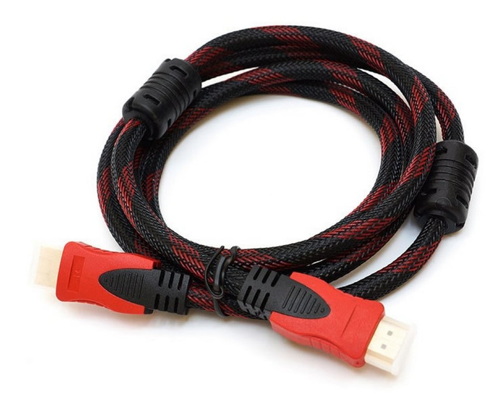 Кабель HDMI 15 м V14 до 4K 60Hz оплетка черно-красная (LKMTR_800123) - Фото 1 Кабель HDMI 15 м V14 до 4K 60Hz оплетка черно-красная (LKMTR_800123) - изображение 1