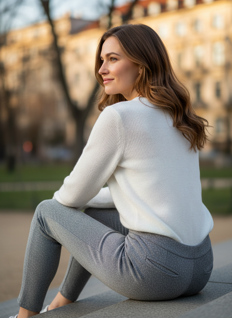 Брюки H&M 34 Серебряный (HM-05437056-Silver) - изображение 5