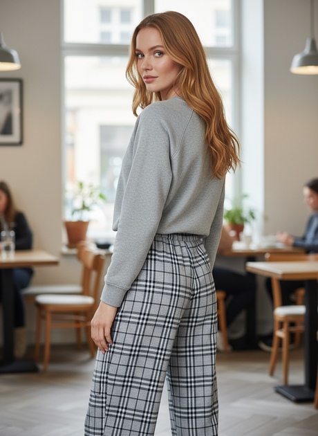 Брюки H&M 36 Комбинированный (HM-07513979-Blue) - Фото 3 Брюки H&M 36 Комбинированный (HM-07513979-Blue) - изображение 3