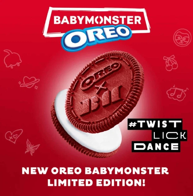 Печенье Oreo BabyMonster Red Sandwich Cookies with Marshmallow 110.4г - изображение 6