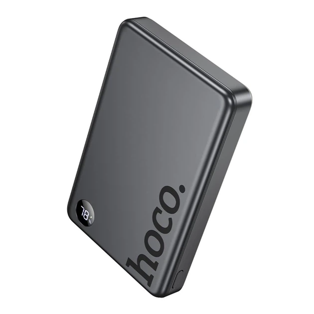 УМБ Power Bank Hoco Q34 Clever PD20W магнитный с цифровым дисплеем 10000mAh интерфейс Type-C, Magsafe Серый - Фото 4 УМБ Power Bank Hoco Q34 Clever PD20W магнитный с цифровым дисплеем 10000mAh интерфейс Type-C, Magsafe Серый - изображение 4