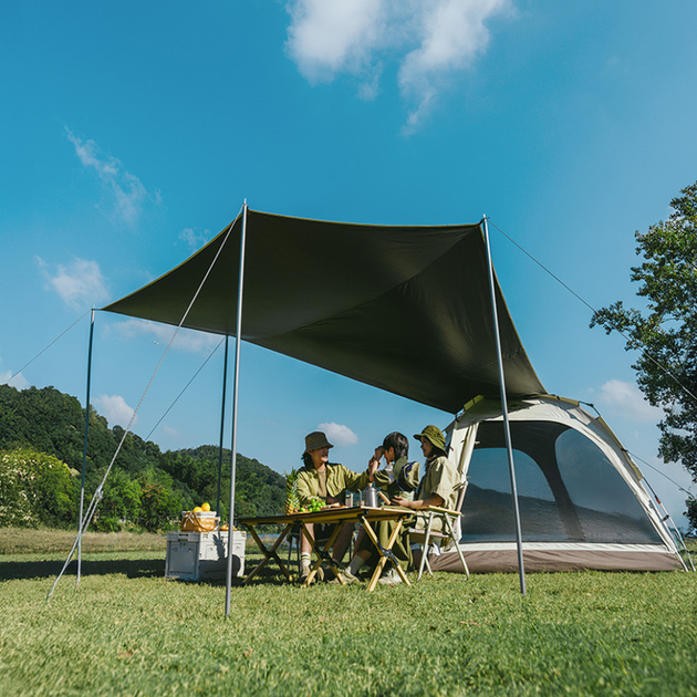 Палатка трехместная автоматическая с тентом Naturehike Ango CNK2550WS010, L, серая - Фото 5 Палатка трехместная автоматическая с тентом Naturehike Ango CNK2550WS010, L, серая - изображение 5