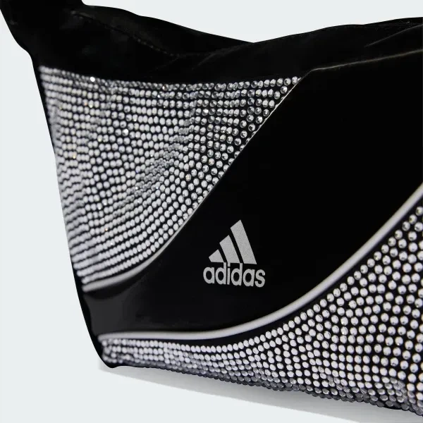 Спортивная сумка багет женская средняя Adidas Shoulderbag Small Rhinestones KE9595 Черная (4068805222863) - изображение 7