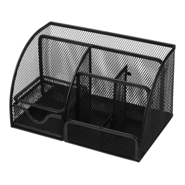 Підставка-органайзер Buromax чорна на 7 відділення 220x140x130мм (BM.6243-01) - Фото 1 Підставка-органайзер Buromax чорна на 7 відділення 220x140x130мм (BM.6243-01) - изображение 1