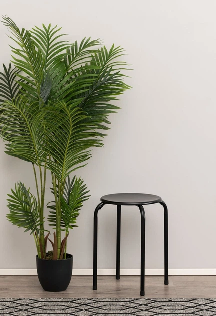 Taboret 4Living metalowy 30 x 44 cm Czarny (6410416356549) - obraz 2