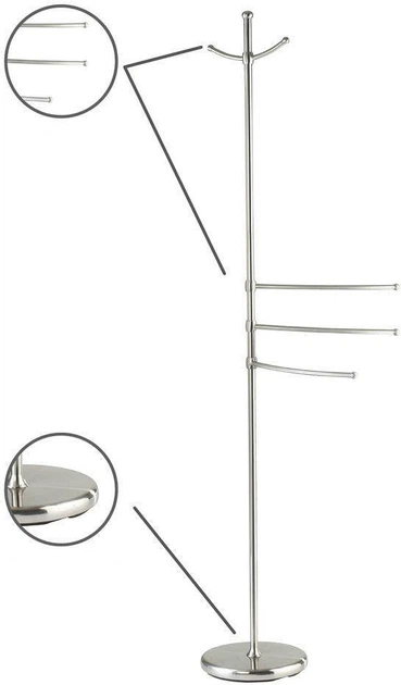 Stojak na ubrania i ręczniki Wenko Adiamo Srebrny (4008838168271) - obraz 3