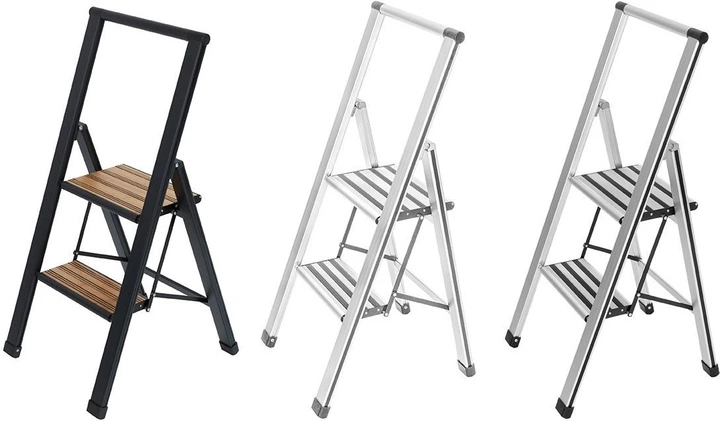 Драбина Wenko алюмінієва 2-ступенева Чорна (4008838217368) - зображення 10