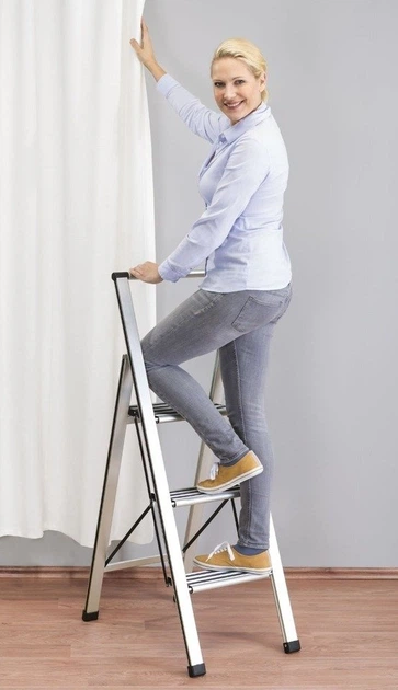 Драбина Wenko алюмінієва 3-ступенева Сіра (4008838601013) - зображення 2