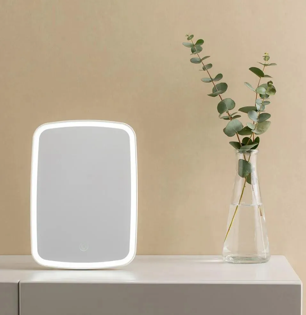 Дзеркало для макіяжу Xiaomi Jordan&Judy NV026 гримерне настільне з LED підсвіткою Type-C Біле - Фото 9 Дзеркало для макіяжу Xiaomi Jordan&Judy NV026 гримерне настільне з LED підсвіткою Type-C Біле - зображення 9