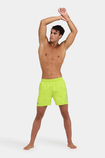 Чоловічі шорти Arena FUNDAMENTALS ARENA LOGO BOXER 006444-688 M Салатовий - изображение 2