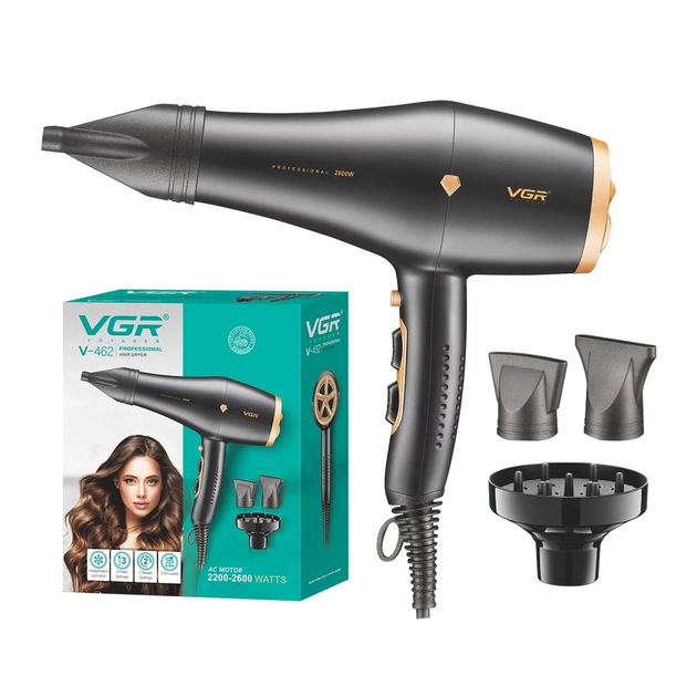 Фен 2600 Вт для волос VGR V-462 - Фото 1 Фен 2600 Вт для волос VGR V-462 - изображение 1