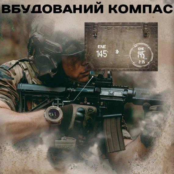 Часы мужские тактические North Edge Desert Combat BRD 2 ремешка Черный (2880994896) - изображение 5