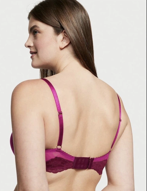 Комплект білизни Victoria’s Secret Push-up Малиновий 34B-S - Фото 4 Комплект білизни Victoria’s Secret Push-up Малиновий 34B-S - изображение 4