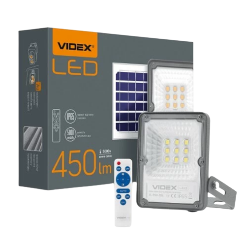 LED Прожектор 10W 5000К 3,2V автономний VL-FSO-205 Videx - зображення 5