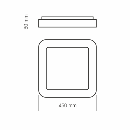 LED Світильник накладний квадратний 72W 2700-6000К 4700Lm 220V білий VLE-ESC-72W Videx - Фото 4 LED Світильник накладний квадратний 72W 2700-6000К 4700Lm 220V білий VLE-ESC-72W Videx - изображение 4