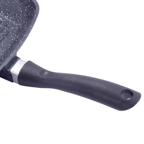 Сковорідка-гриль d28см з кришкою литий алюміній а/п Black marble 4431 KAMILLE - Фото 6 Сковорідка-гриль d28см з кришкою литий алюміній а/п Black marble 4431 KAMILLE - зображення 6