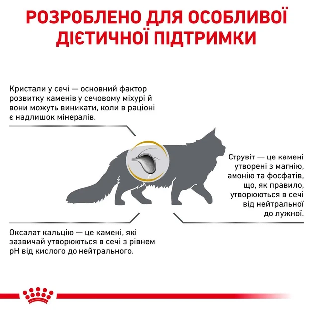 Сухой корм для взрослых кошек Royal Canin Veterinary Urinary S/O Cat 400 г (3182550711043) (39010041) - Фото 8 Сухой корм для взрослых кошек Royal Canin Veterinary Urinary S/O Cat 400 г (3182550711043) (39010041) - изображение 8