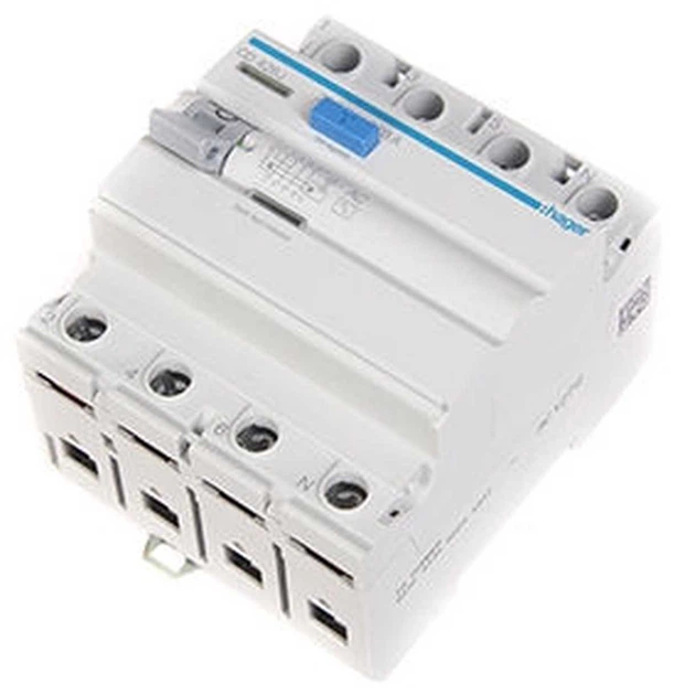 Диференційний вимикач Hager 40037653 4P 25 A 400 В 30 мA (3250611616375) - зображення 2