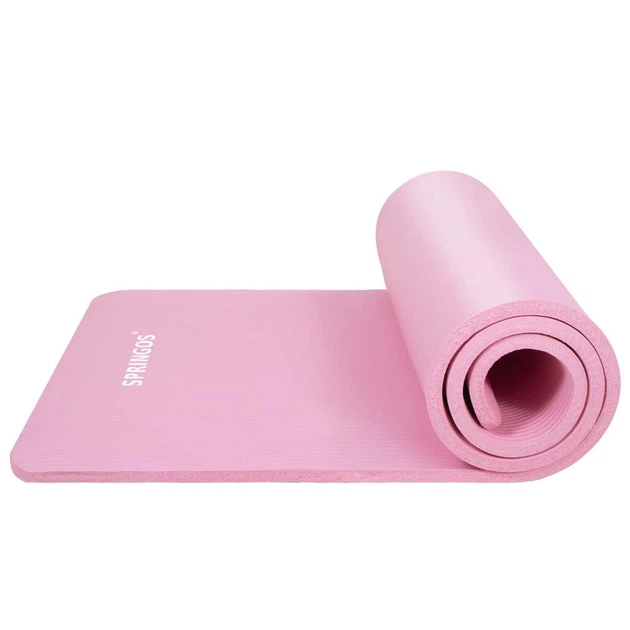 Килимок для вправ Springos Товстий Рожевий YG0040 (5907719408477) - зображення 5
